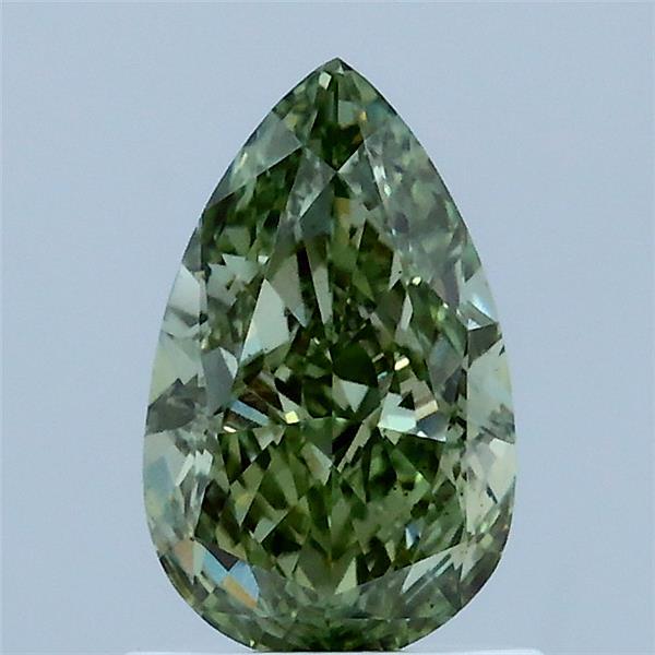 1.1ct Pear FANCY VIVID GREEN VS1 Lab Created Diamond