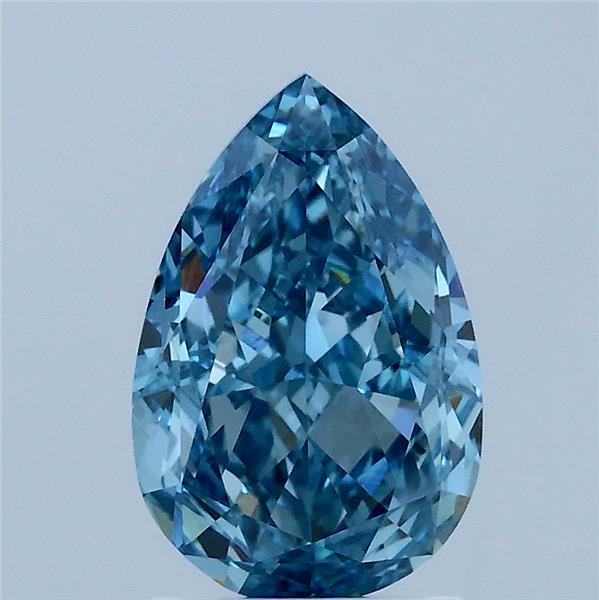 2.07ct Pear FANCY VIVID BLUE VS1 Lab Created Diamond
