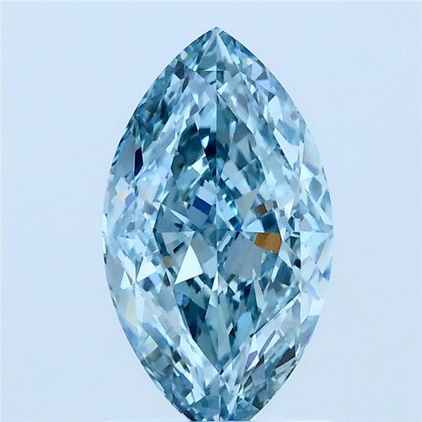 1.51ct Marquise FANCY VIVID BLUE VVS2 Lab Created Diamond