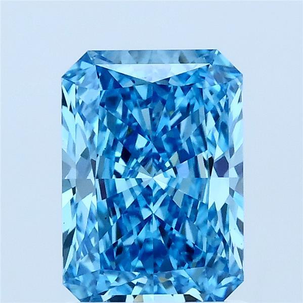 1.46ct Radiant FANCY VIVID BLUE VS1 Lab Created Diamond