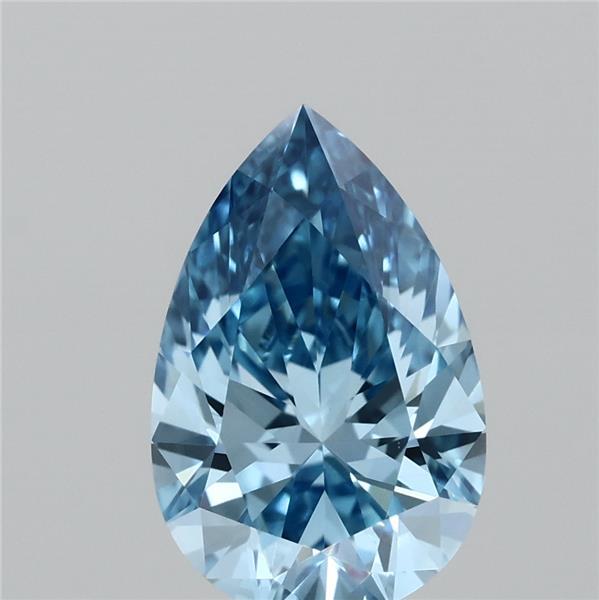1.1ct Pear FANCY VIVID BLUE VVS2 Lab Created Diamond