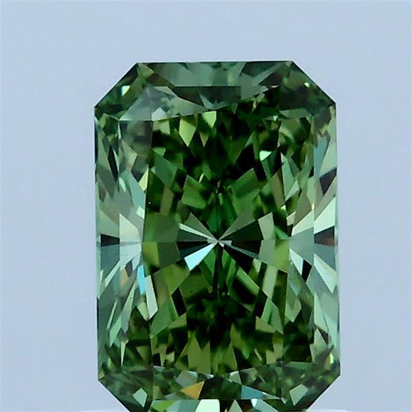 1.05ct Radiant FANCY VIVID GREEN VS1 Lab Created Diamond