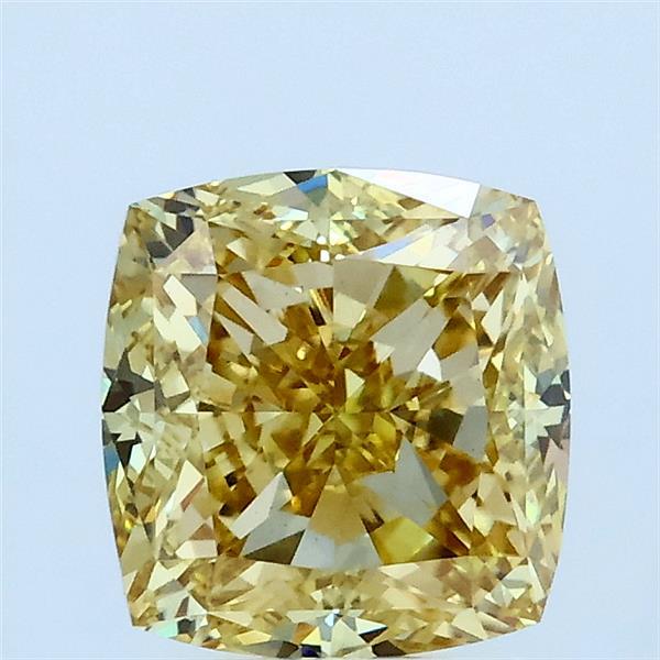 2.01ct Cushion FANCY INTENSE YELLOW VVS2 Lab Created Diamond