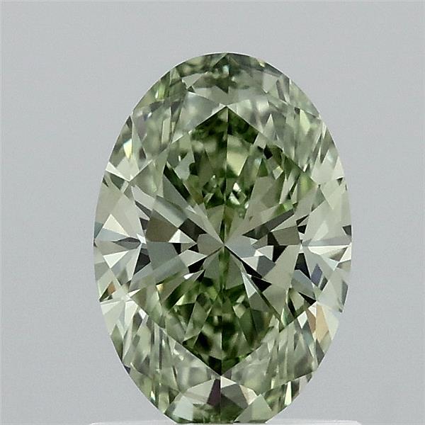 1.02ct Oval FANCY VIVID GREEN VS1 Lab Created Diamond
