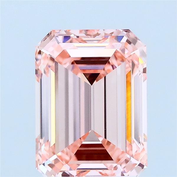 1.85ct Emerald FANCY VIVID PINK VS1 Lab Created Diamond