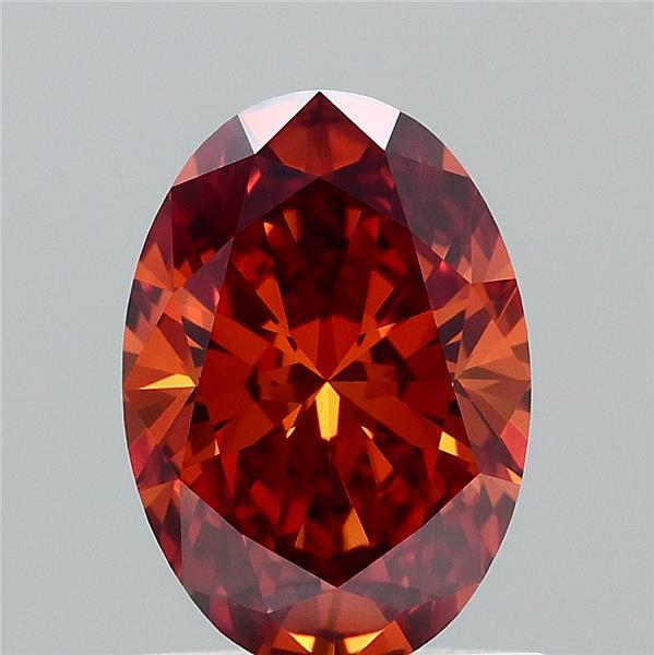 1.03ct Oval FANCY VIVID ORANGE VS1 Lab Created Diamond
