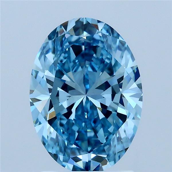 2.01ct Oval FANCY VIVID BLUE VVS2 Lab Created Diamond