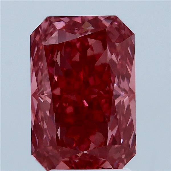 3.04ct Radiant FANCY VIVID PINK VVS2 Lab Created Diamond
