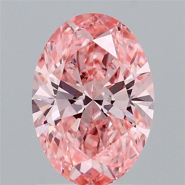 1.55ct Oval FANCY VIVID PINK VVS2 Lab Created Diamond