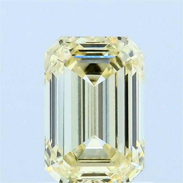1.02ct Emerald FANCY LIGHT YELLOW VVS2 Lab Created Diamond