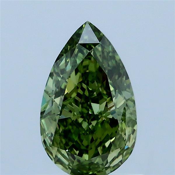 1.04ct Pear FANCY VIVID GREEN VS1 Lab Created Diamond