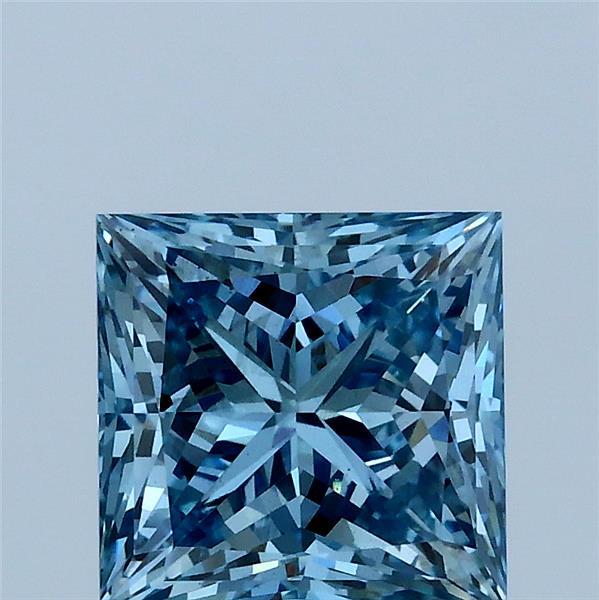 2.04ct Princess FANCY VIVID BLUE VS2 Lab Created Diamond