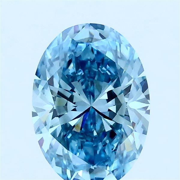 1ct Oval FANCY VIVID BLUE VS1 Lab Created Diamond