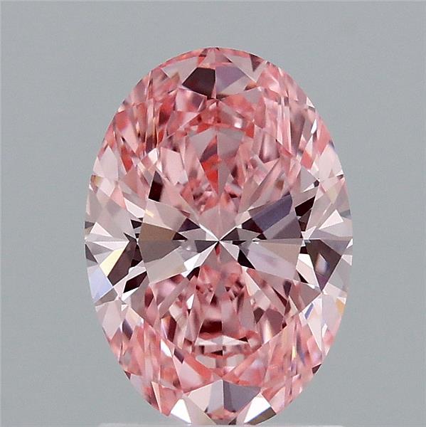 1.57ct Oval FANCY VIVID PINK VVS2 Lab Created Diamond