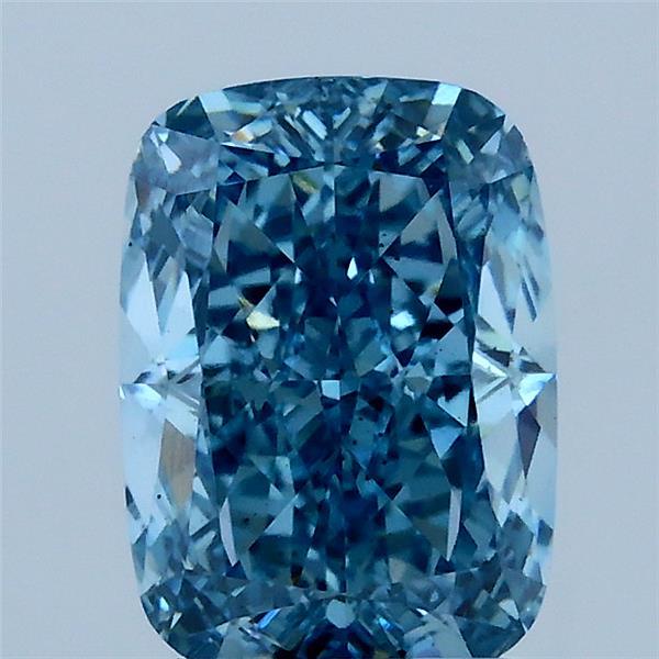2.16ct Cushion FANCY VIVID BLUE VS1 Lab Created Diamond