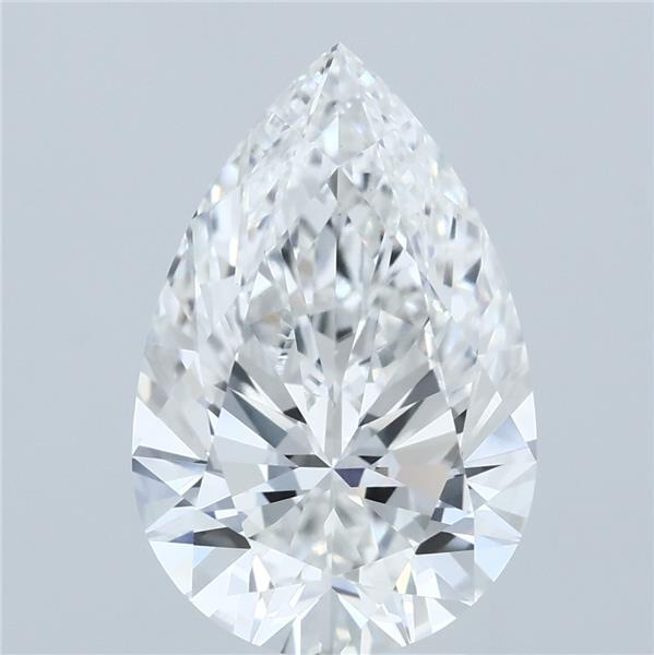 3.77ct Pear F VVS2 Lab Created Diamond