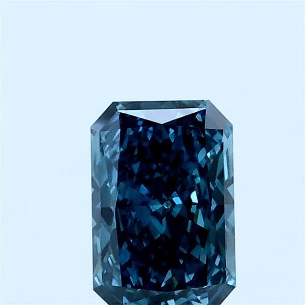 0.53ct Radiant FANCY VIVID GREEN BLUE VVS2 Lab Created Diamond