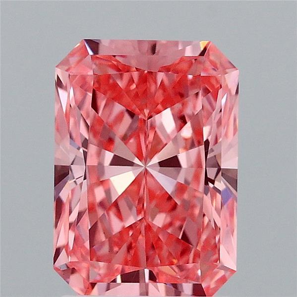 2.1ct Radiant FANCY VIVID PINK VS1 Lab Created Diamond