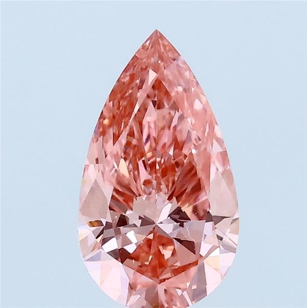 0.92ct Pear FANCY VIVID PINK VVS2 Lab Created Diamond