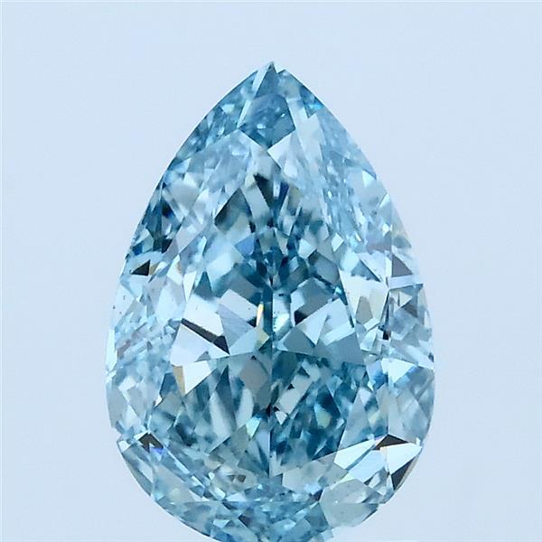 2.07ct Pear FANCY VIVID BLUE VS1 Lab Created Diamond