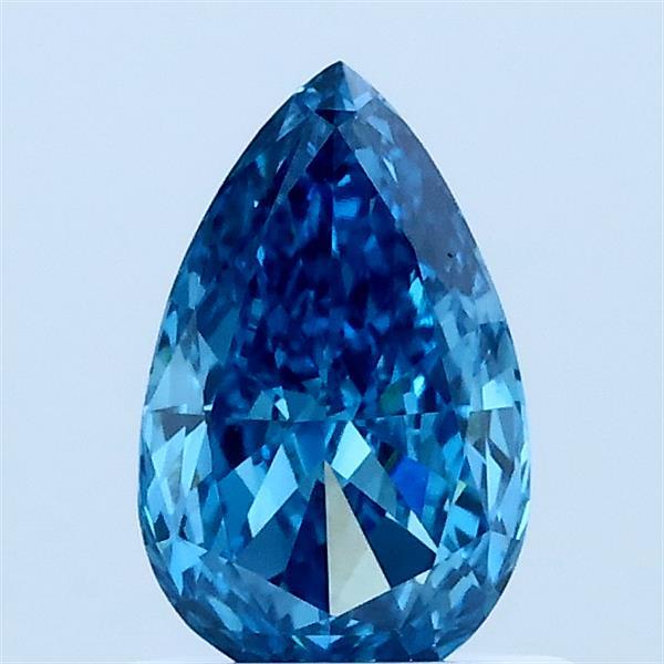 0.82ct Pear FANCY VIVID BLUE VS1 Lab Created Diamond