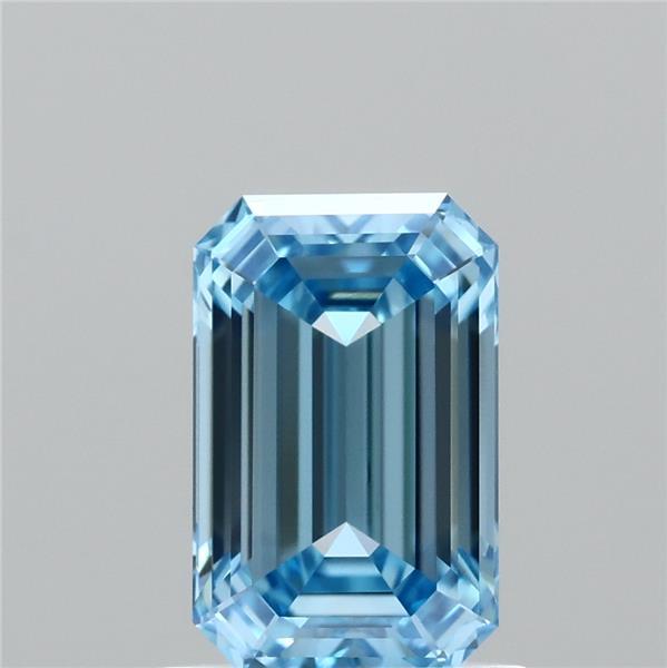 1.04ct Emerald FANCY VIVID BLUE VVS1 Lab Created Diamond
