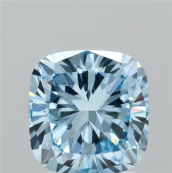 2.04ct Cushion FANCY VIVID BLUE VVS2 Lab Created Diamond
