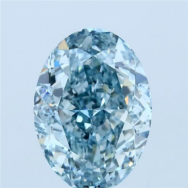 2.52ct Oval FANCY INTENSE BLUE VS1 Lab Created Diamond
