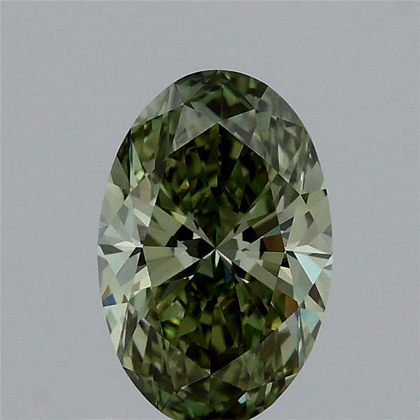 1ct Oval FANCY VIVID GREEN VVS2 Lab Created Diamond