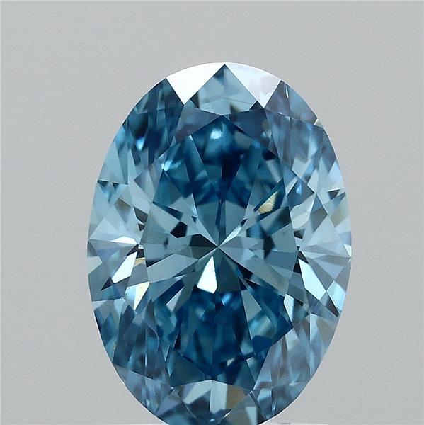 1.51ct Oval FANCY VIVID BLUE VVS2 Lab Created Diamond