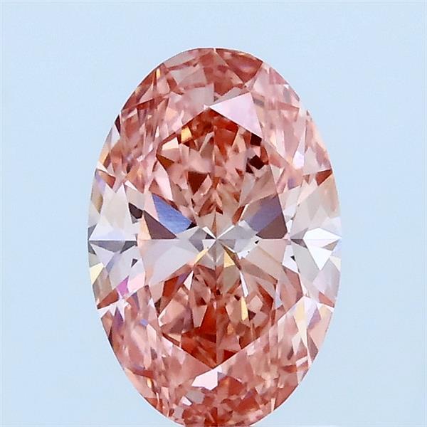 1.07ct Oval FANCY VIVID PINK VVS2 Lab Created Diamond