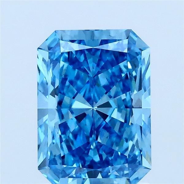 1.5ct Radiant FANCY VIVID BLUE VS2 Lab Created Diamond