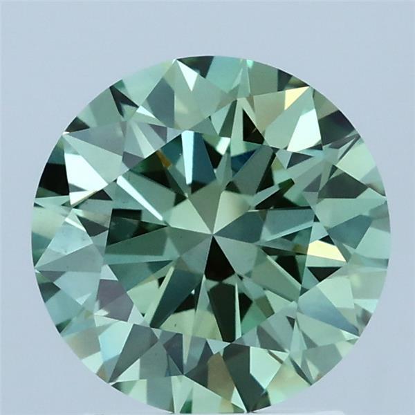 1.91ct Round FANCY VIVID GREEN VS1 Lab Created Diamond