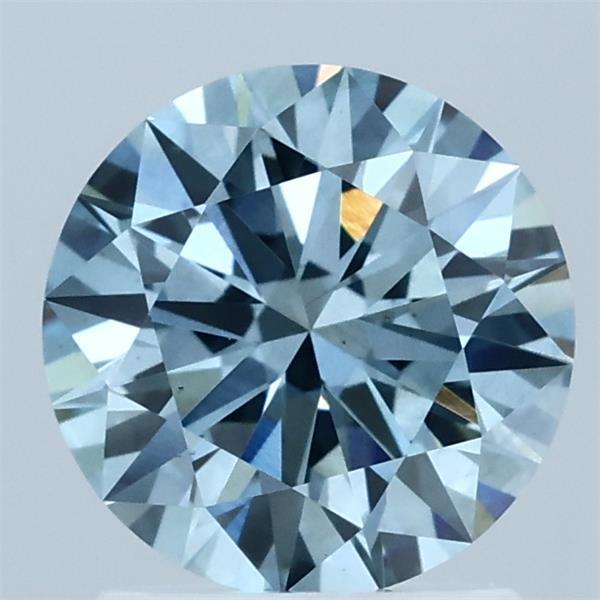 1.59ct Round FANCY VIVID BLUE VS2 Lab Created Diamond