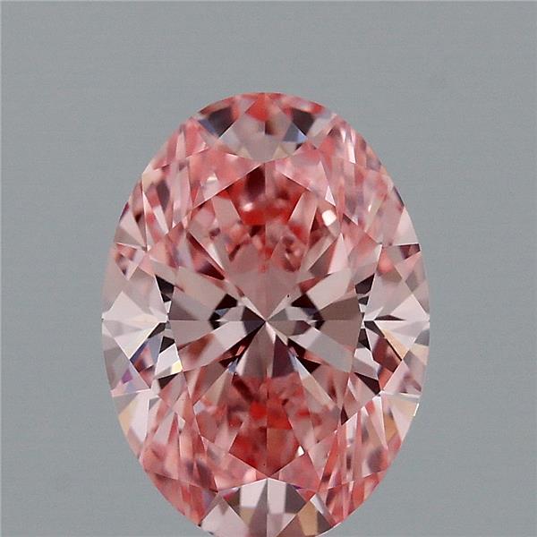 1.5ct Oval FANCY VIVID PINK VVS2 Lab Created Diamond