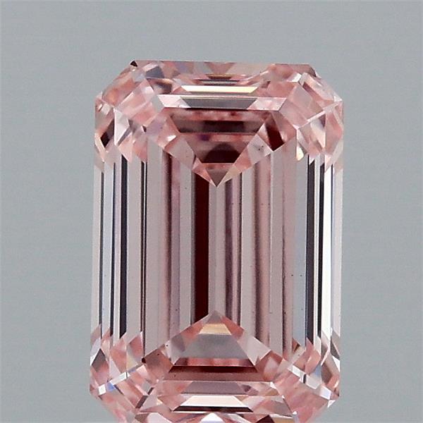 1.25ct Emerald FANCY INTENSE PINK VS1 Lab Created Diamond