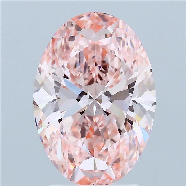 3.07ct Oval FANCY VIVID PINK VS1 Lab Created Diamond