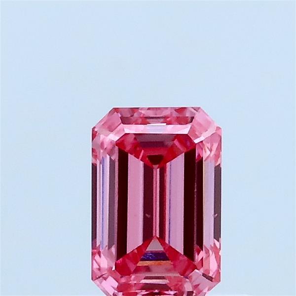 0.54ct Emerald FANCY VIVID PINK VVS2 Lab Created Diamond