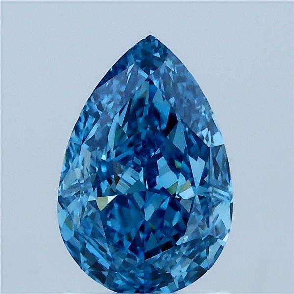 1.57ct Pear FANCY VIVID BLUE VVS2 Lab Created Diamond