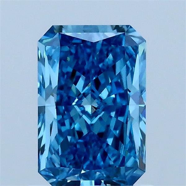 1.1ct Radiant FANCY VIVID BLUE VVS1 Lab Created Diamond