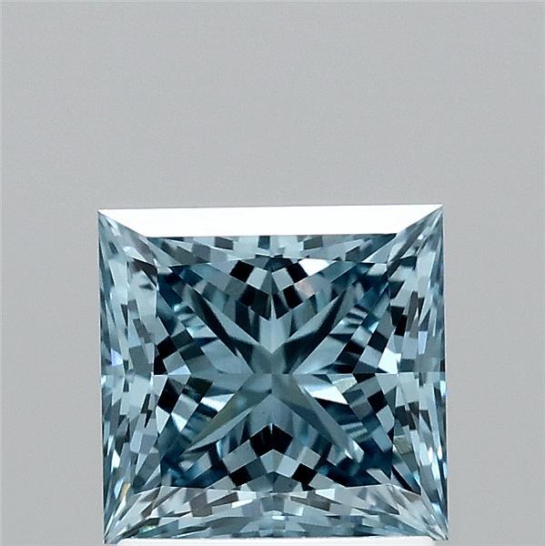 1.56ct Princess FANCY VIVID BLUE VS1 Lab Created Diamond