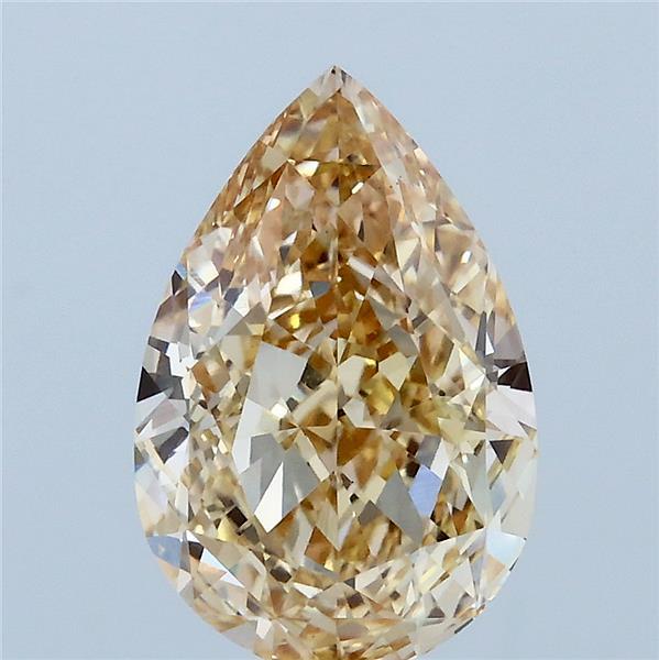 3ct Pear FANCY LIGHT BROWNISH YELLOW VS1 Lab Created Diamond