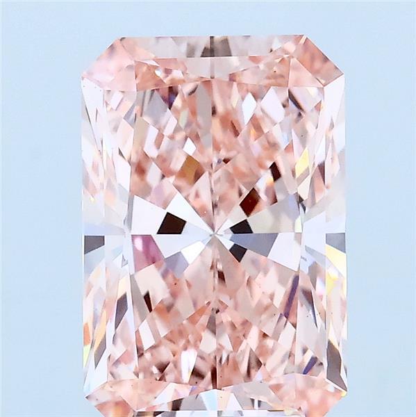 3.06ct Radiant FANCY INTENSE PINK VS1 Lab Created Diamond