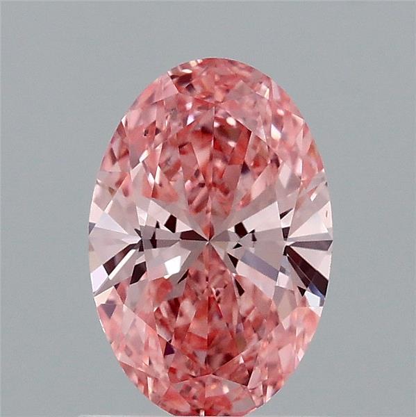 1.01ct Oval FANCY VIVID PINK VS2 Lab Created Diamond