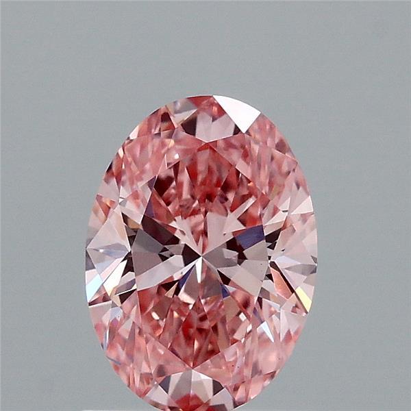 1.08ct Oval FANCY VIVID PINK VS1 Lab Created Diamond