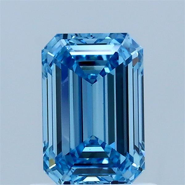 1.03ct Emerald FANCY VIVID BLUE VS1 Lab Created Diamond