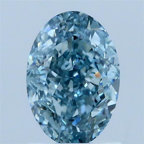 1.55ct Oval FANCY VIVID BLUE VS2 Lab Created Diamond