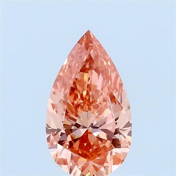0.5ct Pear FANCY INTENSE ORANGE PINK VS1 Lab Created Diamond