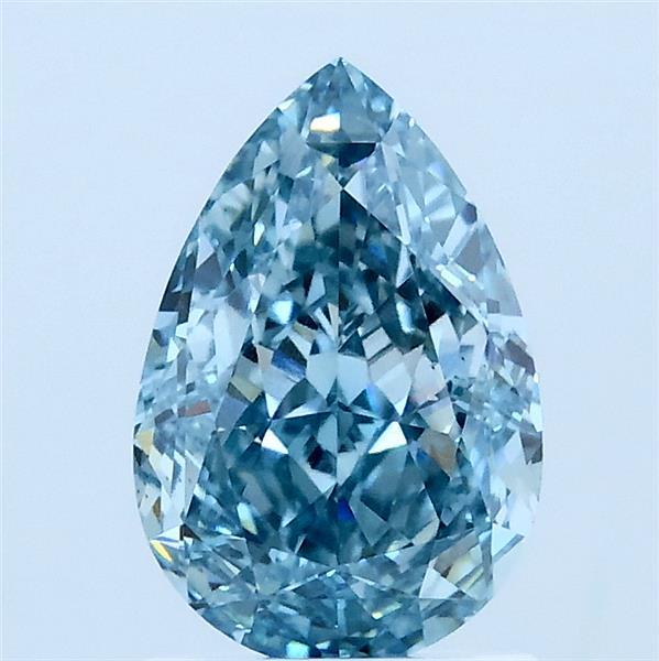 1.65ct Pear FANCY VIVID BLUE VS1 Lab Created Diamond
