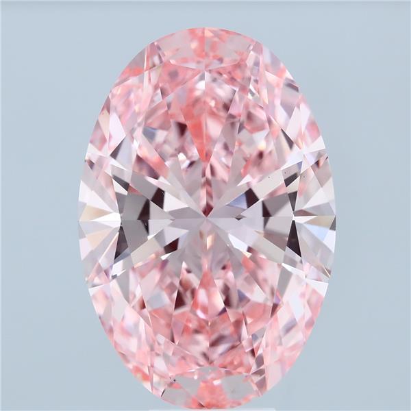 10.02ct Oval FANCY VIVID PINK VS1 Lab Created Diamond